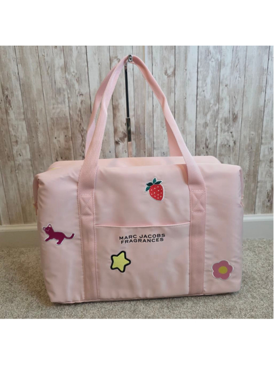 Marc Jacobs Handbags - Women's Marc Jacobs Pink Travel Bag with Patches NWOT